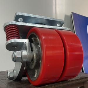 Roue pivotante extra résistante, capacité de charge de 1 tonne, roue pivotante de 100 mm de large avec ressort - Product Image 1