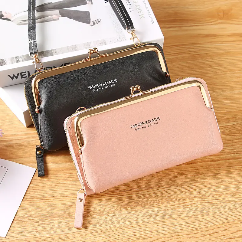 High Quality Genuine Leather Small Compact Women Wallet With Zipper Coin Pocket