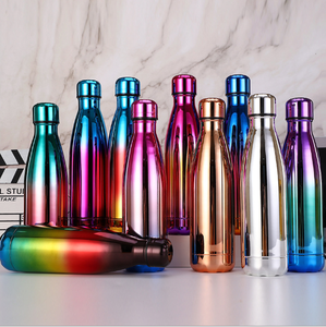 2019 Nouveautés Mince <span class=keywords><strong>Alcaline</strong></span> <span class=keywords><strong>Bouteille</strong></span> D'<span class=keywords><strong>eau</strong></span> <span class=keywords><strong>En</strong></span> Acier Inoxydable Avec UV Peinture Couleur Or 500ml - Product Image 3