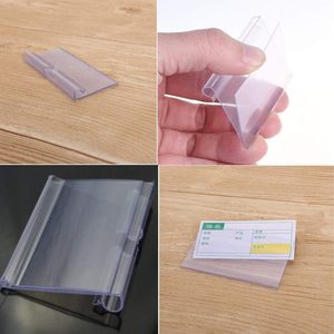 Il supermercato fornisce un supporto <span class=keywords><strong>per</strong></span> etichette in PVC trasparente con doppio gancio <span class=keywords><strong>per</strong></span> ripiano del prezzo al dettaglio 4-8cm (1.57-3,15 pollici) - Product Image 6