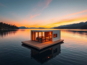 <span class=keywords><strong>Case</strong></span> Prefabbricate <span class=keywords><strong>Economiche</strong></span> e Mobili, Cabine Gonfiabili a Forma Triangolare per Campeggio, Hotel Modulare a Capsula Spaziale - Product Image 4