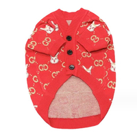 2024 vêtements pour chiens de compagnie pull et veste en coton de luxe garde-robe d'hiver et d'été pour chiens vêtements de noël pour animaux de compagnie conception de coeur