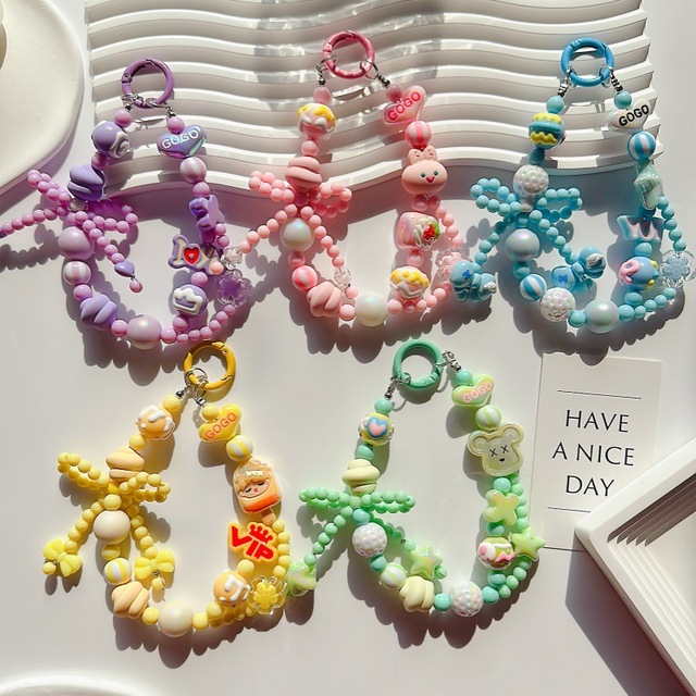 Mobile Phone Lanyard High-end Wrist Chain With Diamond Light Luxury Fashion Hand Beaded Short Chain Rhinestone Jewelry