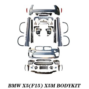 Kit de carrosserie de mise à niveau pour modèle F15 X5M 14-18, neuf, noir, comprenant pare-chocs avant et arrière avec calandre et jupes latérales, paiement automatique TT F15 - Product Image 4