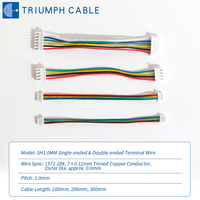 Kabel Terminal Baterai Lithium Molex JST SH1.0/MX1.25/PH2.0/XH2.54mm 7p 6p 5p 4p 3PIN Male, Kawat Tembaga Berlapis Timah, Kabel Harness Listrik