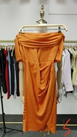 Dernières pièces en stock : Robe décontractée mi-longue sexy à épaules dénudées pour femmes, style européen et américain, en liquidation