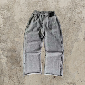 OEM Loose 400 GSM Pantalones de chándal Baggy Straight Leg Pantalones de chándal Heavyweight French Terry Grey Pantalones de chándal - Product Image 4