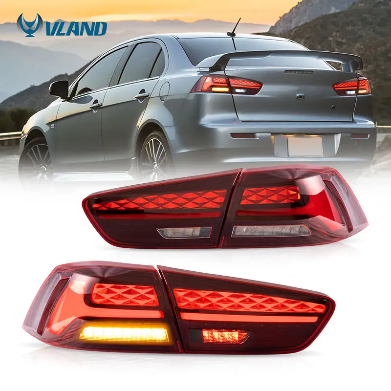 VLAND üreticisi LED stop lambaları 2008-2020 sıralı araba park lambaları meclisi arka lamba Mitsubishi Lancer EVO X için