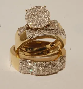 Bague Éternité de Luxe en Argent 925 Plaqué Or avec Moissanite VVS1, Sertie de Pierres Scintillantes, pour Femme, Idéale pour Mariage - Product Image 1