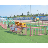 Manèges de parc d'attractions Fun Jeu parent-enfant Pédale non alimentée Mini Roller Coaster Ride Sans électricité