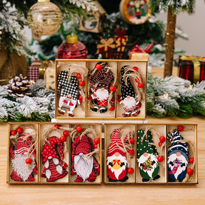 <b>Christmas</b> Supplies American Home Decoration <b>Props</b> Painted Cute Gnome Wooden Pendant <b>Christmas</b> Gift - Product Image 3