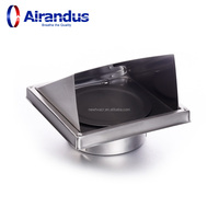 Nouvelle grille d'entrée d'air murale HVACR SUA carrée industrielle en acier inoxydable brossé avec lèvre externe et joint en caoutchouc