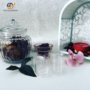 Portavelas de plástico transparente preensamblados para velas de té, en forma de corazón, cuadrado, redondo y estrella. - Product Image 1