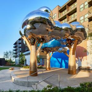 सिरका आधुनिक क्लाउड ट्री स्टेनलेस स्टील मूर्तिकला आउटडोर मूर्तिकला फैक्टरी - Product Image 3