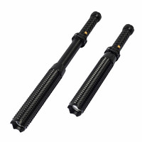 Heavy Duty Strobe Zoom Tấn Công Đầu Chiến Thuật Baton Led Torch, Pin Sạc Đèn Led Tự Vệ Ánh Sáng Đèn Pin