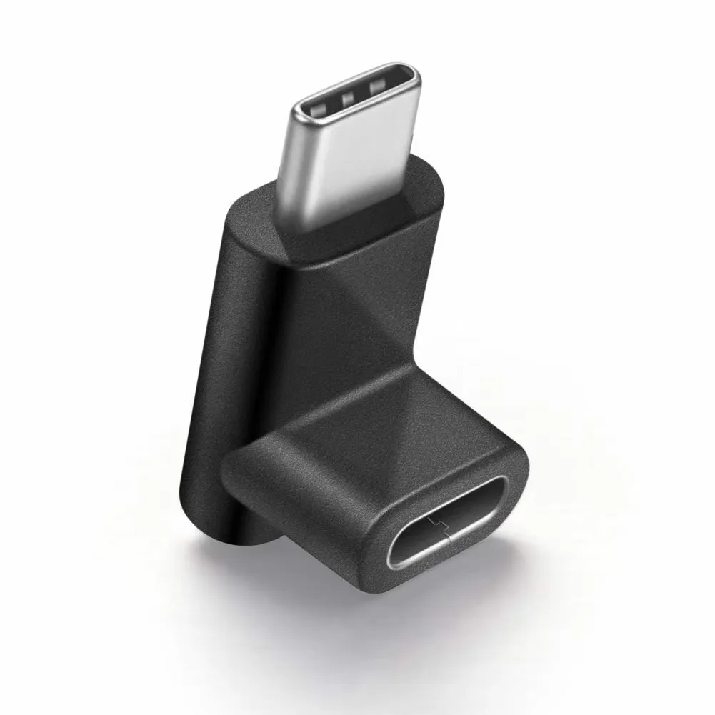 90 Degree Angle USB 3.1 Type C Male to Female USB-C Converter Adapter