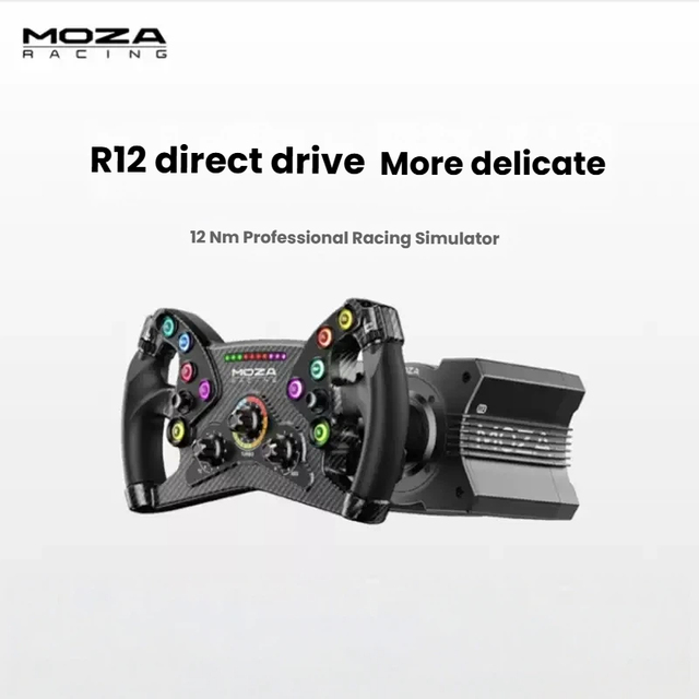 MOZA R12 V2 Professional Direct Drive F1 Racing Simulator Wheel Base for PC with Force Feedback, ETS2 Forza Horizon 5