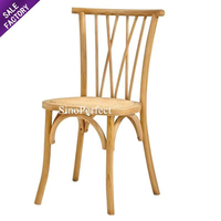 Fabricant de meubles d'hôtel empilables en bois Cross X Back Chaises de luxe Mariage Banquet Chair