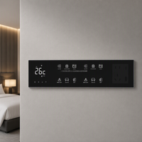 Interrupteur tactile intelligent sans fil 433 MHz pour hôtel, contrôle de la lumière, de la climatisation, des rideaux et de la télévision, fonctions et couleurs personnalisées, OEM ODM