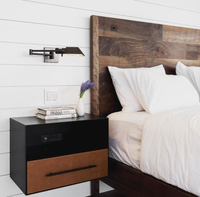 Aplique de pared de estilo retro industrial, lámpara de pared de hierro con brazo oscilante de latón para pasillo, restaurante, dormitorio o sala de estar