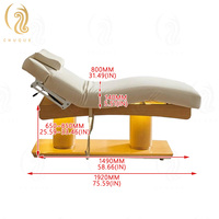 Chuque Beauty Bed Salon Furniture Modern Beauty Spa Equipment Facial Chair 3 Motor Adjustable Massage Table LED Portable PU