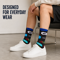Chaussettes d'automne personnalisées OEM pour adultes - Polyester/Nylon/Coton/Fibre de bambou/Laine, sans couture, séchage rapide, respirantes, anti-accroc