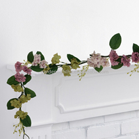 Guirlande de fleurs artificielles moderne, ignifuge et écologique, personnalisée, 6 pieds, pour décoration de mariage printemps-été, fête, maison, hôtel, cheminée