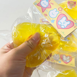 Jouet anti-stress en gelée d'eau super douce, fait main, en forme de brique de fromage, cadeau pour enfants et adultes, avec ambiance cool - Product Image 2