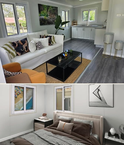 Nhà thép tiền chế di động kiểu Úc, mở rộng được, 20 feet, có 2 phòng ngủ, dùng làm nhà nông trại, văn phòng, biệt thự, khách sạn - Product Image 6