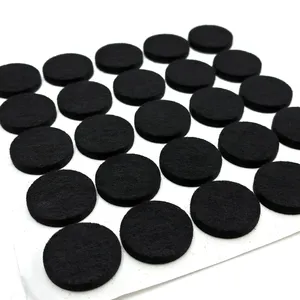 Ready to ship bulk heavy duty furniture round thin felt foot pads self adhesive chair leg car floor protectors mats