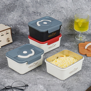 <b>Lunch</b> <b>Box</b> 304 Stainless Steel Rectangle Microwaveable For Office Students Travel Gift - Product Image 1