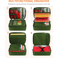 Étui en cuir de voyage à domicile portable organisateur de fichiers ignifuge et étanche avec isolation thermique pour la maison et les voyages