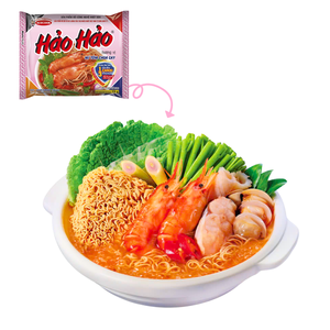 Nouilles instantanées Hao Hao au goût de crevettes aigres et épicées, saveur vietnamienne authentique, qualité d'exportation en vrac, fournisseur de repas prêts à consommer - Product Image 3