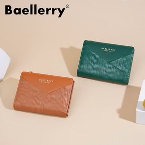 Billetera Rfid Cuero Mujer <span class=keywords><strong>Dama</strong></span> Baellerry Empalme personalizado Pu Cuero Monederos Para Mujer Monedero plegable con cremallera al por mayor - Product Image 4