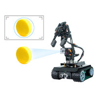 Robot educativo compatible con Raspberry Pi vehículo rastreado de aleación de aluminio programable con brazo robótico