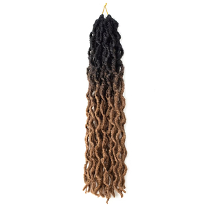 Extensiones de Cabello Sintético de Ganchillo Goddess Faux Locs de 14 Pulgadas y 80g, <span class=keywords><strong>Trenzas</strong></span> Onduladas Gypsy Locs, Extensiones de Cabello para <span class=keywords><strong>Trenzas</strong></span> <span class=keywords><strong>Africanas</strong></span> - Product Image 4