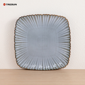Assiette en grès céramique de luxe réactive émaillée de 10,5 pouces, prix de gros usine Chine, personnalisable OEM pour restaurant - Product Image 3