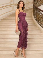 Robe de soirée élégante et polyvalente pour femme, style printemps 2026, nouvelle collection, en dentelle, légère et luxueuse, pour les vacances