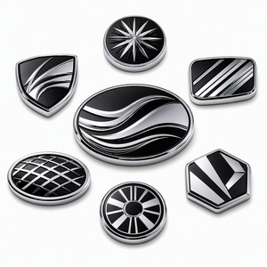 Emblema <span class=keywords><strong>Auto</strong></span> 3D in Plastica ABS Resistente al Calore, Ellipse e Cerchi Cromati per <span class=keywords><strong>Auto</strong></span> di Lusso, Prezzo di Fabbrica - Product Image 3