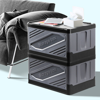 Chariot de rangement pliable en plastique PP avec 4 roues, design amovible, capacité de 50 kg pour l'organisation, le rangement et le camping