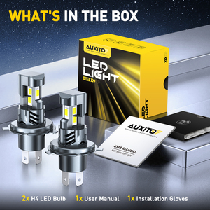 AUXITO H4 9003 <b>LED</b> <b>Headlight</b> Bulbs 12 50W 3900LM 6500K White 1:1 HID <b>Headlight</b> Bulbs - Product Image 3