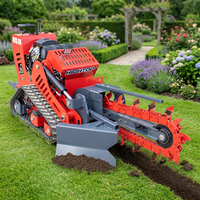 Trancheuse à chaîne portée de 750 mm de profondeur à vendre – Prix usine – Petite machine de tranchage portable pour l'irrigation et la pose de canalisations