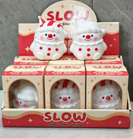 Jouets Squishy Géants de Noël Clown à Remontée Lente, Grands Jouets Anti-Stress à Presser pour Garçons et Filles, Cadeau de Noël pour Enfants