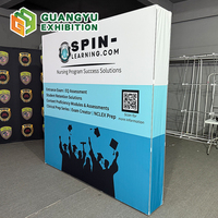Boîte à lumière publicitaire pliable à montage rapide avec cadre en aluminium, panneau LED pop-up, impression double face, sans outil