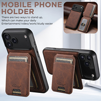 Coque de téléphone SUTENI pour iPhone 18 ProMax avec chargement sans fil, support magnétique pour cartes, texture litchi, simili cuir, compatible 17 16Plus 15 14 13