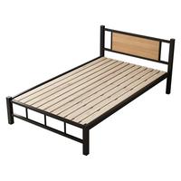 Lit simple minimaliste moderne à cadre en fer pour appartement, dortoir d'étudiant, maison d'hôtes - Lit adulte épaissi