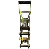 Sangle d'arrimage à cliquet ergonomique galvanisée jaune de 5000 kg (11000 lb) 50 mm (2 pouces)