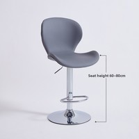 Chaises de bar de cuisine rétro modernes de haute qualité Mobilier de maison-Tabourets hauts rotatifs