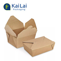 Boîtes à nouilles modernes Kailai pour fêtes de mariage, non imprimées, biodégradables, en papier kraft recyclé, pour emporter