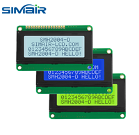 2004-D 20X4 Modul Tampilan LCD Karakter 20X4 Dot Matrix STN Biru Putih Transmisif Negatif 6800 5V 77X47Mm Lampu Latar LED